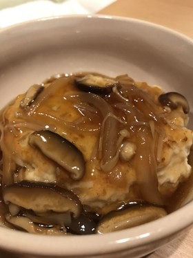 ふわふわ豆腐ハンバーグ☆きのこあんかけ