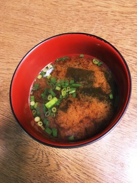 我が家のあっさり味噌汁