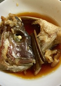 雑な男料理：鯛のアラの甘辛煮！！