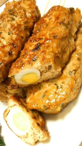 ナンコツ入りうずら月見つくね串