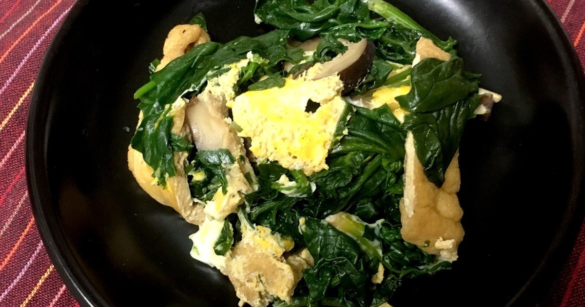 ちぢみほうれん草の卵とじ by もりっこかふぇ 【クックパッド】 簡単おいしいみんなのレシピが350万品