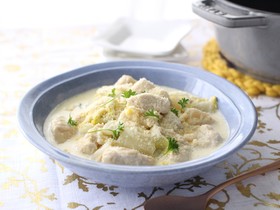白菜と鶏むね肉のクリーム煮