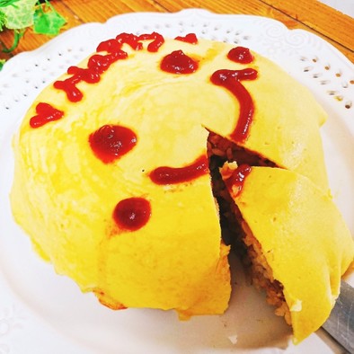 炊飯器de簡単♪オムライスケーキの写真