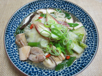 麻油鶏風温麺の写真