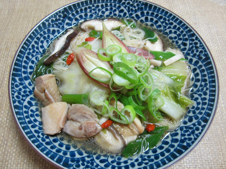 麻油鶏風温麺の画像