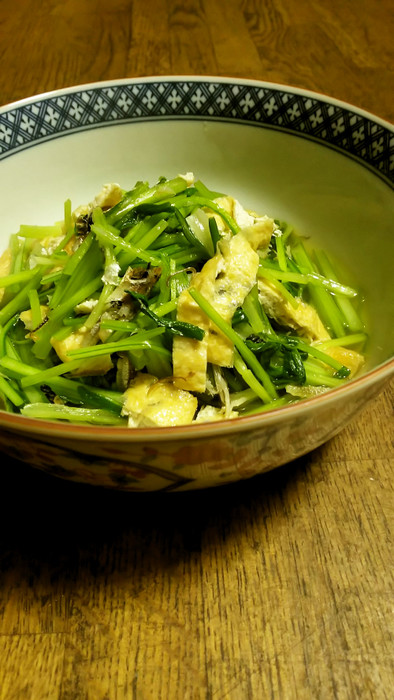 京壬生菜とお揚げの炊いたん		の写真