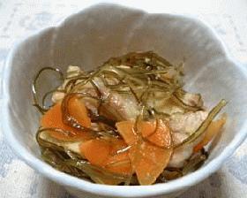 豚肉ときざみ昆布の煮物