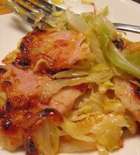 百切りキャベツのオーブン焼き