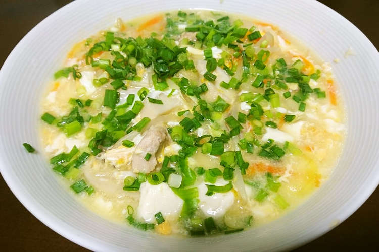 ダイエット 卵と豆腐の トロトロスープ レシピ 作り方 By すらいむ1号 クックパッド