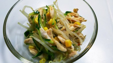 餃子のタレでささみときゅうりの中華サラダの写真