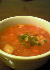 トマトケチャップでミネストローネ風スープ