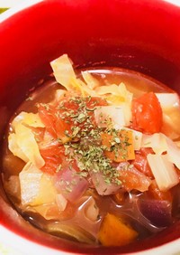 私のミネストローネ風トマトスープ