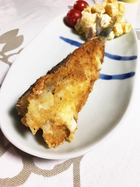 揚げずに楽チン!あふれるチーズの鰯フライ