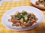簡単~厚揚げソテーのれんこんあんかけの写真