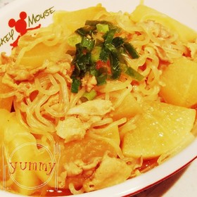 簡単☆すき焼きのたれで豚バラ大根♪