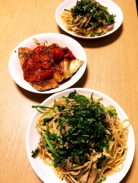 ヒラメとサクラマスの濃厚トマトムニエル