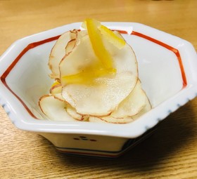 簡単 菊芋の黒酢ゆず茶漬け