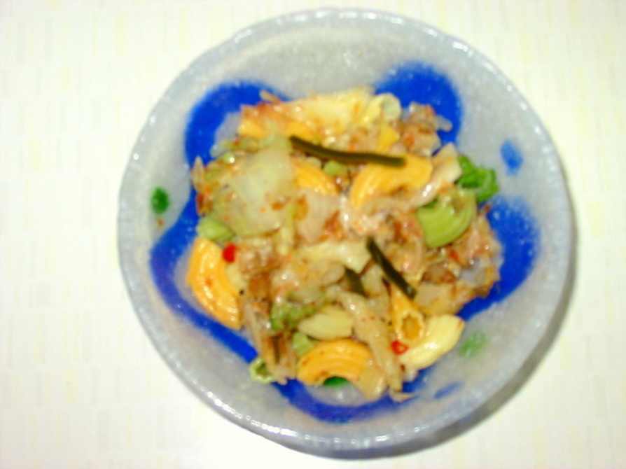 マカロニの白菜お漬物＆おかか和えサラダ♡の画像