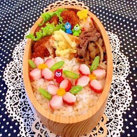 1月24日 唐揚げ甘酢あん弁当 詰め方