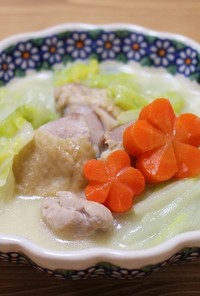 鶏肉と白菜の西京味噌煮