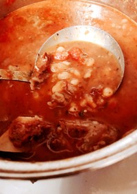 インゲン豆とラム肉のトルコスープ