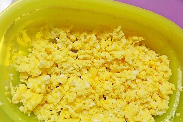離乳食 レンジで簡単 全卵そぼろ レシピ 作り方 By Toshimasu クックパッド 簡単おいしいみんなのレシピが360万品