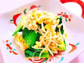 低糖質!チンゲン菜ともやしの麻婆炒め