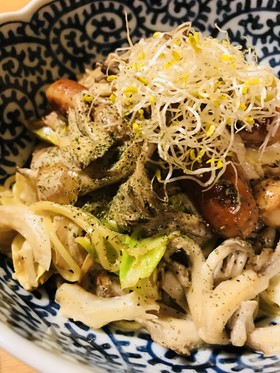 クリームソースのイタリアン焼きそば