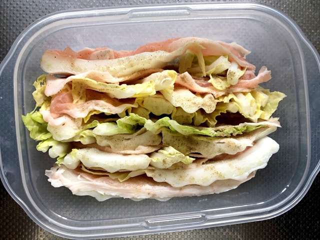 レンジで簡単 白菜と豚バラのミルフィーユ By 簡単お料理大好き
