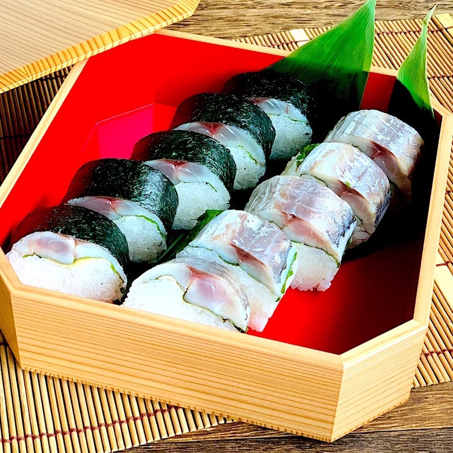 美味しい鯵の棒寿司の画像