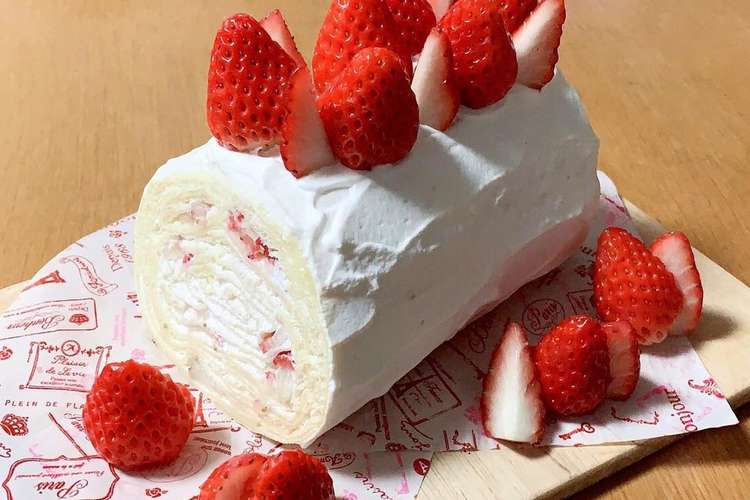 Hmで簡単 ミルクレープロールケーキ レシピ 作り方 By Rin クックパッド 簡単おいしいみんなのレシピが353万品