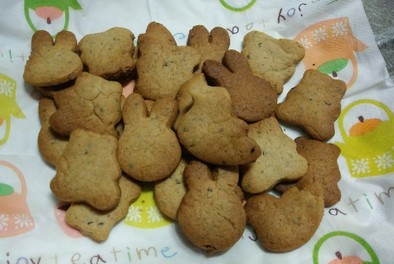 きな粉クッキー(黒ごま入り)の写真