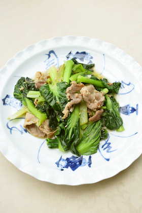 ご飯モリモリ☆ターサイと豚肉の油炒め