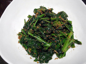 のらぼう菜(野良坊菜)のごま和え