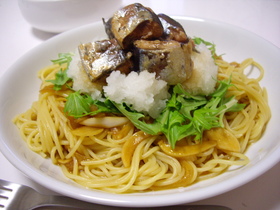 さんまの缶詰で和風パスタ☆