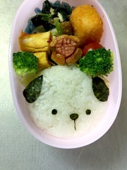 時短キャラ弁*犬/わんわんの写真