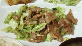 豚肉とキャベツのマヨポン☆
