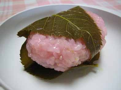 レンジともち米で✿桜餅✿の写真