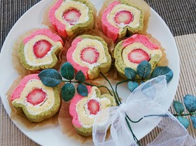 花ロールケーキ❤ひな祭り・母の日にも♪