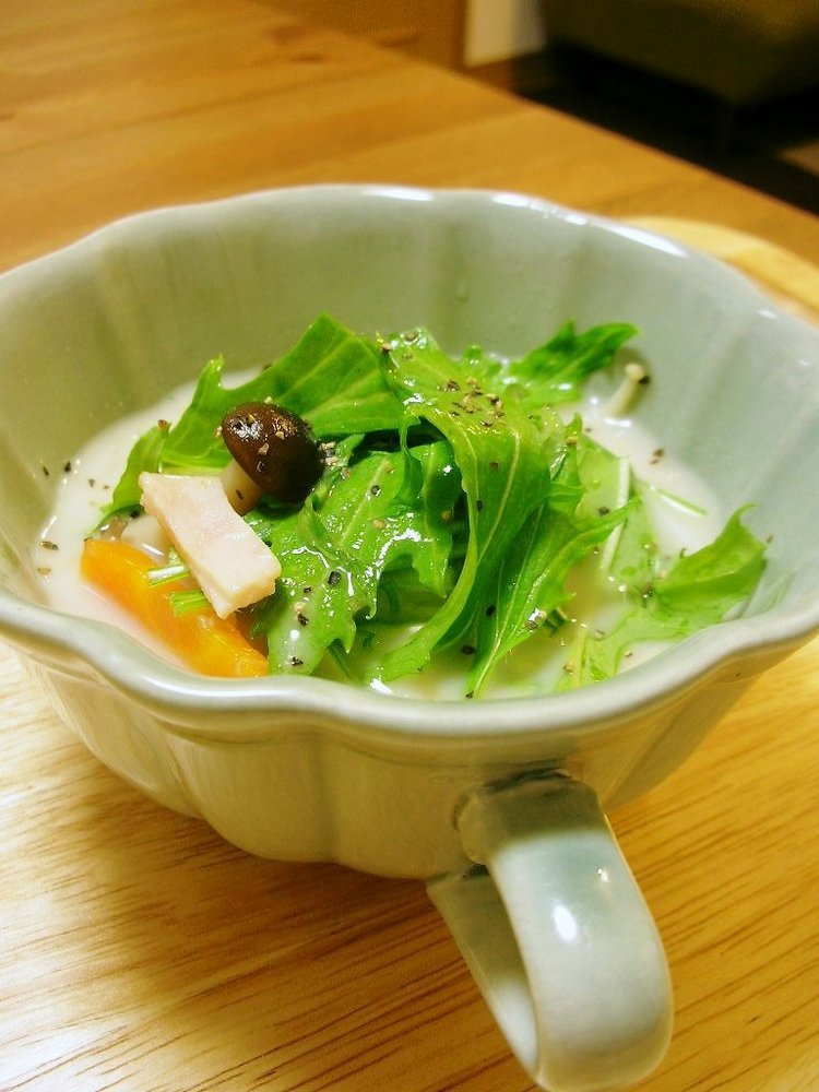 水菜のサラダスープの画像