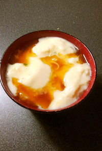 ラーメンの残り汁でふわトロ豆腐（風）