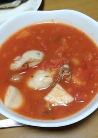 牡蠣と豆のトマトスープ