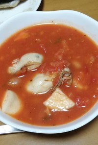 牡蠣と豆のトマトスープ