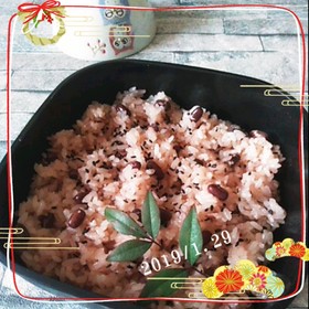 炊飯器でらくらく〜赤飯