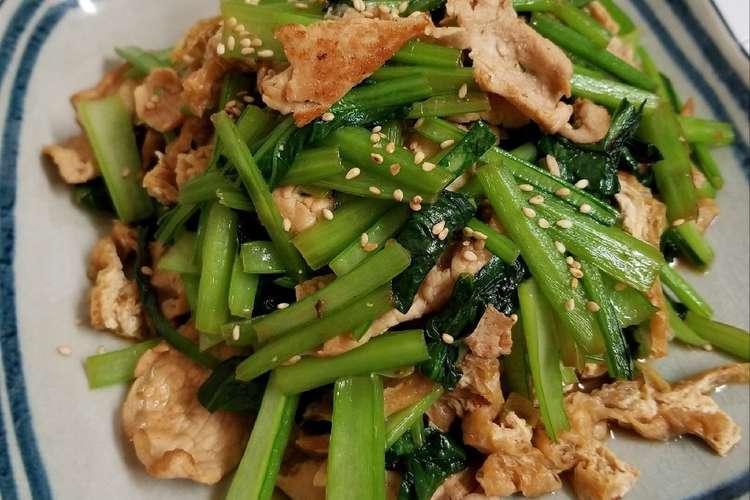 豚肉と小松菜の炒め物 レシピ 作り方 By チワワパパ クックパッド 簡単おいしいみんなのレシピが367万品