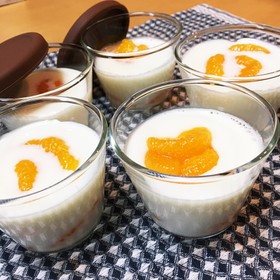 レンジdeみかん牛乳ゼリー