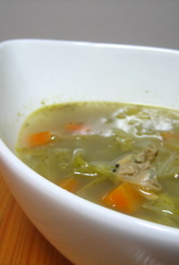 あさりとキャベツの春スープ（バジル風味）
