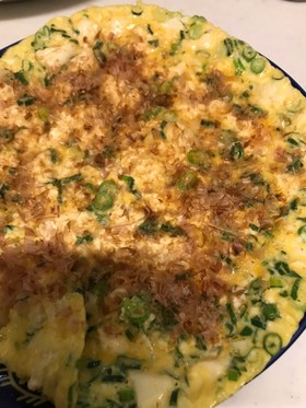 豆腐と卵とネギのお好み焼き風