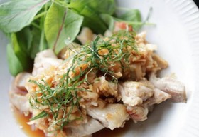 薬膳☆鶏肉のネギダレかけ