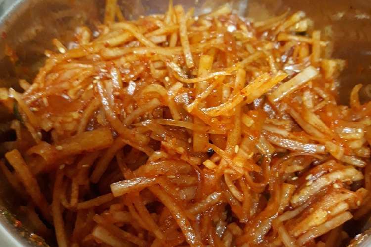 韓国風大根の和え物 レシピ 作り方 By ヨムちゃんの嫁 クックパッド 簡単おいしいみんなのレシピが352万品
